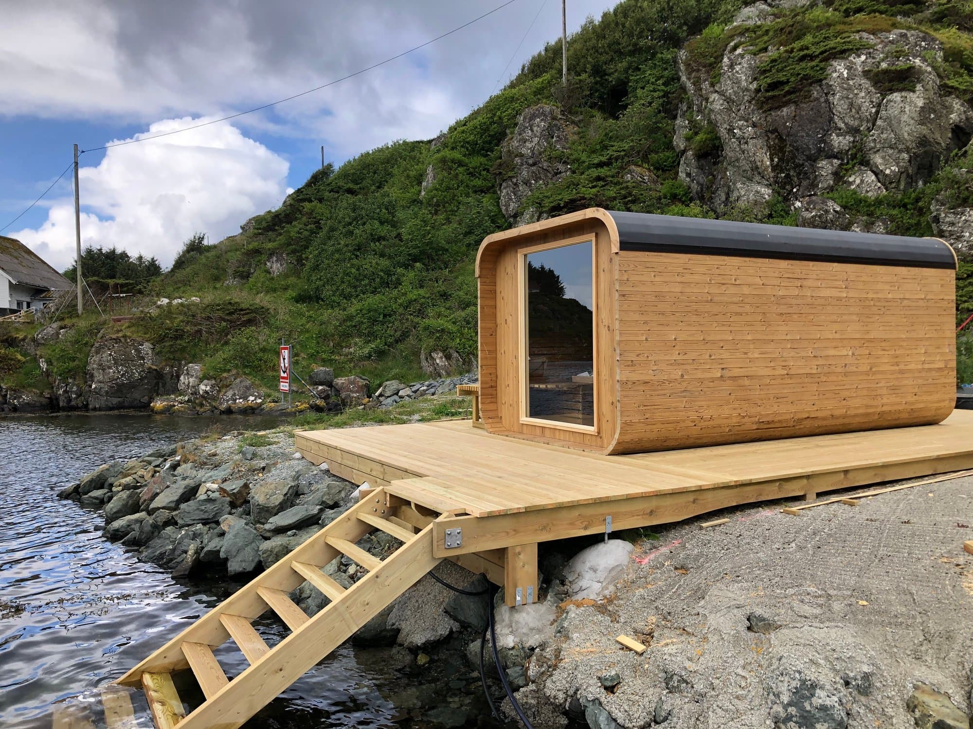 Sauna i havgapet på Røvær