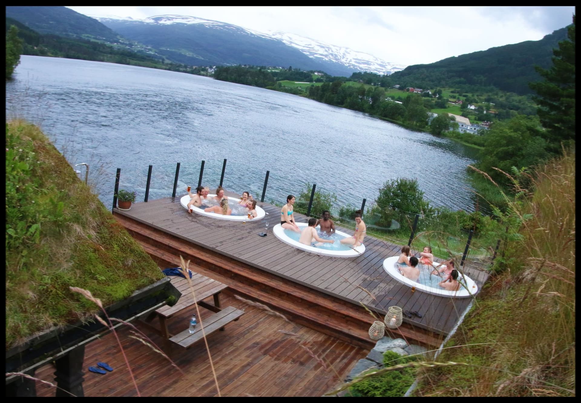 Utandørs boblebad og badstove - Voss Active - Image